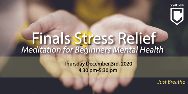 finals stress relief webinar promo graphic