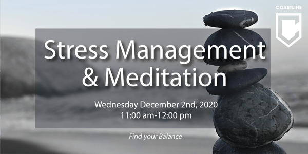 stress management & meditation promo graphic