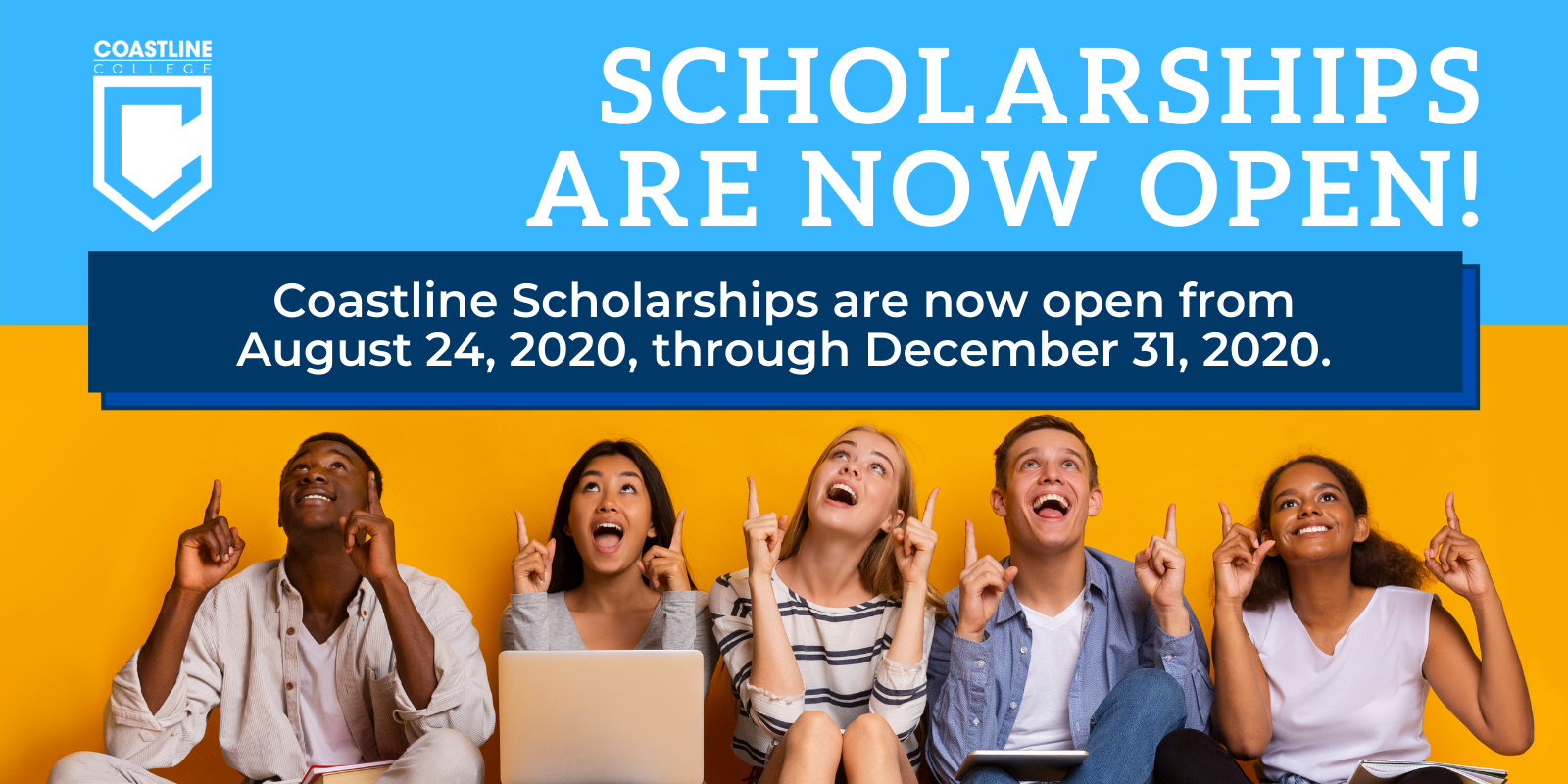 Scholarships are open graphic